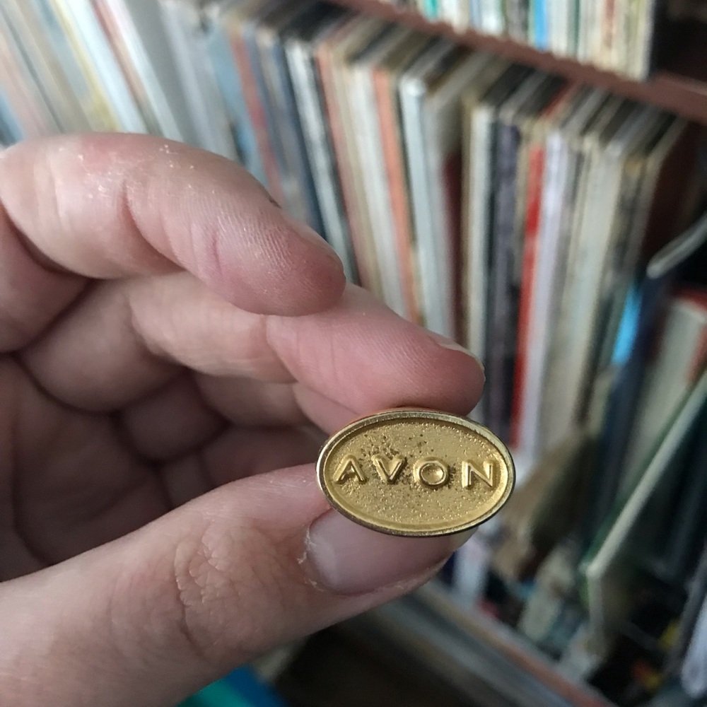 Avon Gold Oval Logo Pin - AVON